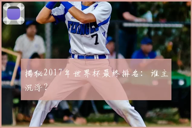 揭秘2017年世界杯最终排名:谁主沉浮?
